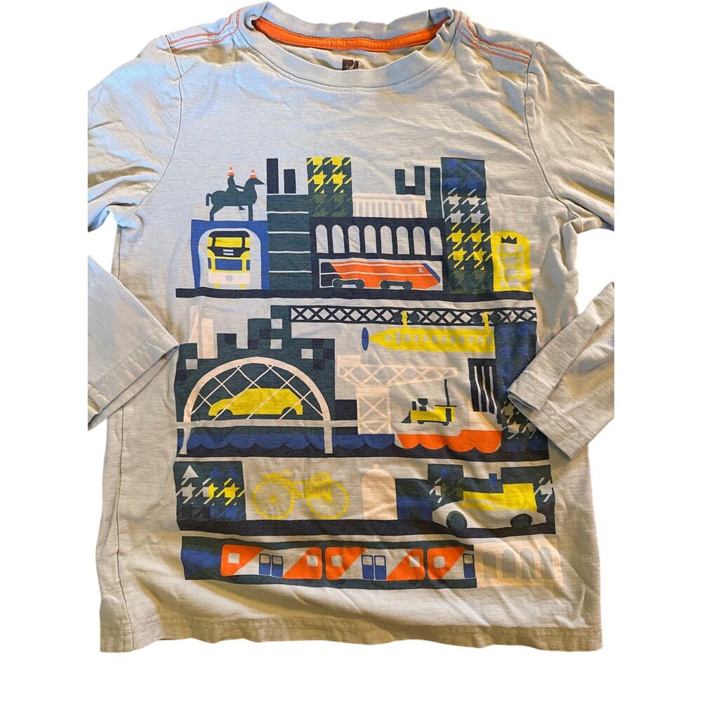 TEA COLLECTION - Berlin cityscape graphic shirt- size 8